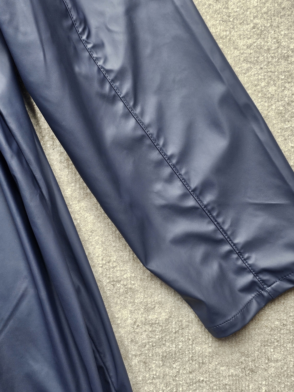 Martha Stewart 2X Long Hooded Rain Jacket Blue Waterproof Button Coat - Picture 9 of 15